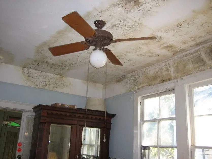 habitación con humedades